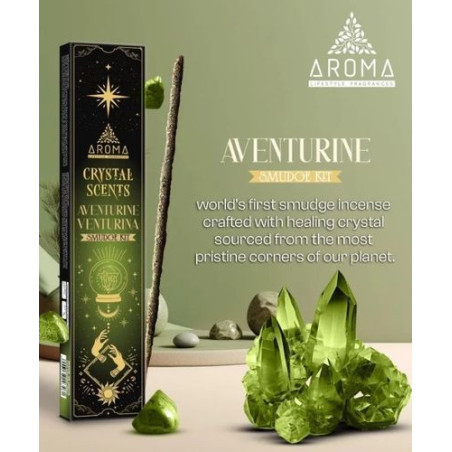 Incienso Aroma con Minerales, Cristal Aventurina.