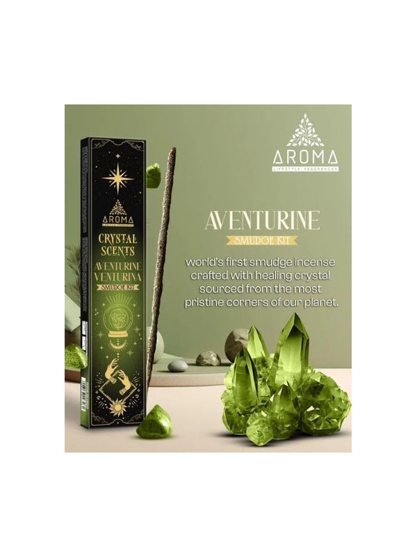 Incienso Aroma con Minerales, Cristal Aventurina.