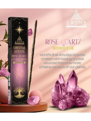 Incienso Aroma con Minerales, Cristal Cuarzo Rosa.