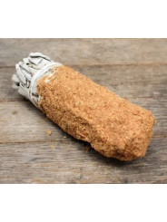 Atadillo de Salvia Blanca con Palo Santo molido de 11 cm. aprox.