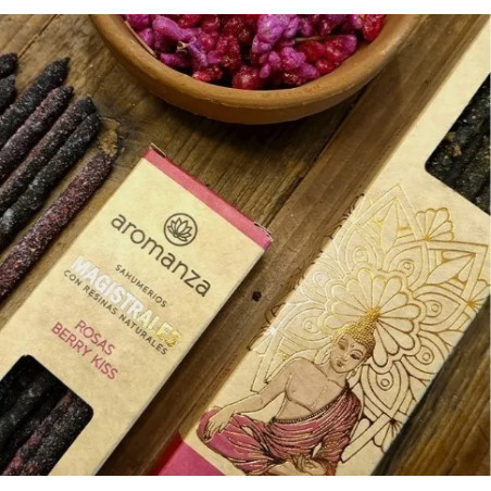 Incienso Magistral Rosa Berry Kiss. Aromanza.
