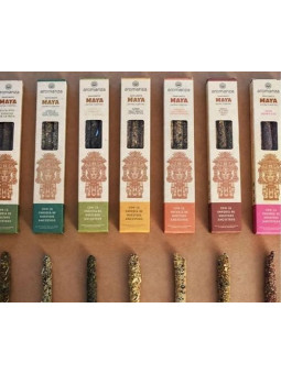 Incienso Maya Esencias de la India con Palo Santo. Aromanza.