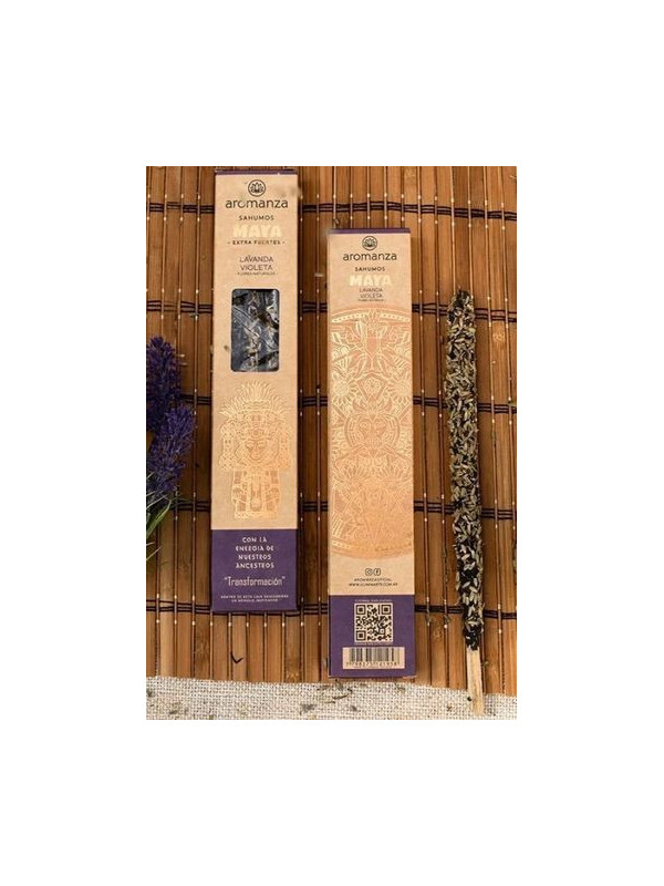 Incienso Maya Lavanda y Violeta. Aromanza.