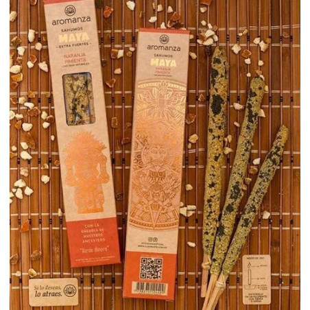 Incienso Maya de Naranja y Pimienta. Aromanza.