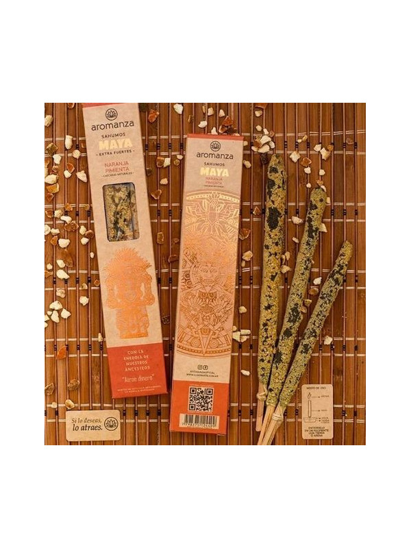 Incienso Maya de Naranja y Pimienta. Aromanza.