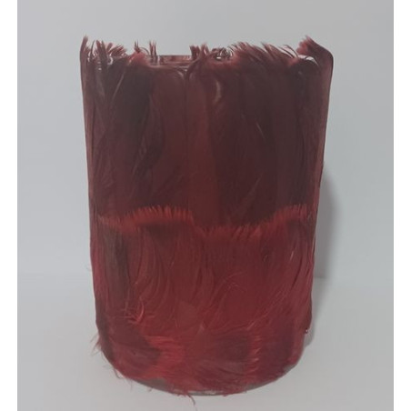 Porta Velas Plumas Burdeos.