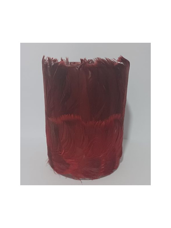 Porta Velas Plumas Burdeos.