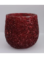 Porta Velas Cristales Rojo.