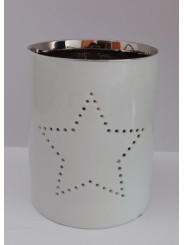 Porta Velas Estrella Blanco.