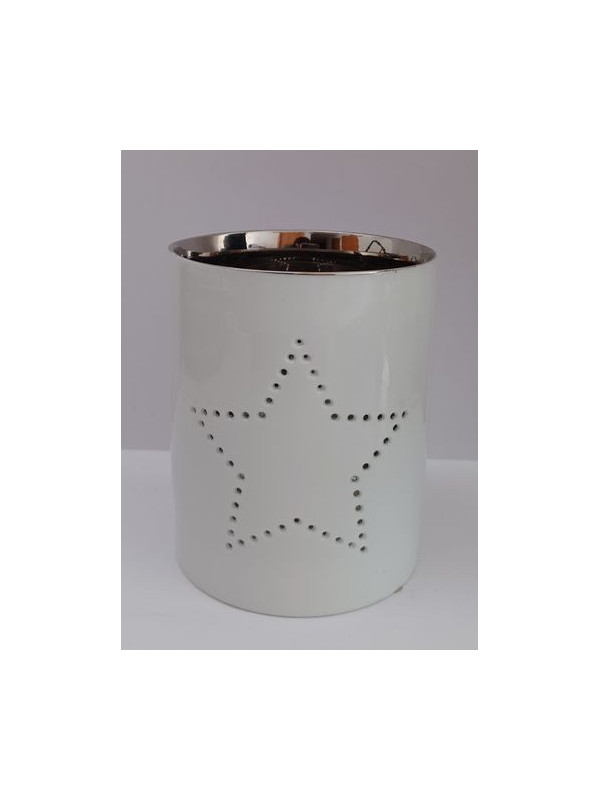 Porta Velas Estrella Blanco.