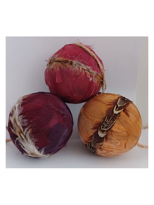 Pack Bolas de Navidad de Plumas.
