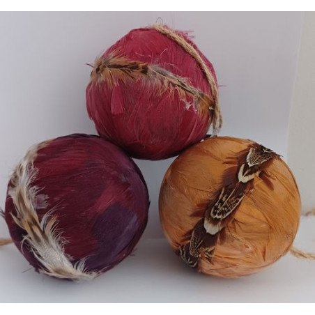Pack Bolas de Navidad de Plumas.