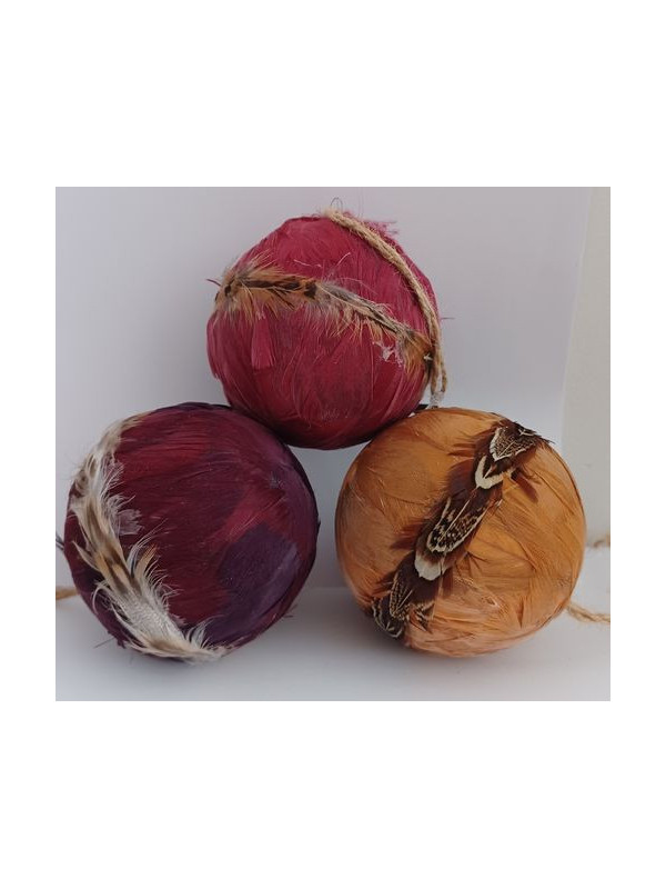 Pack Bolas de Navidad de Plumas.