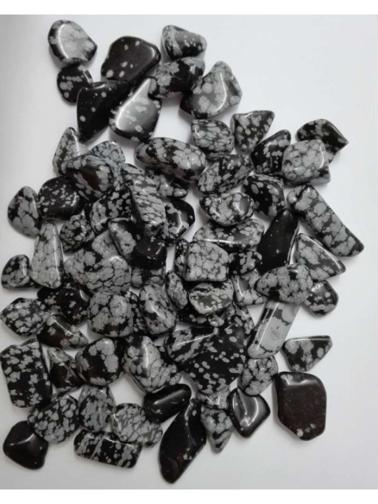Canto Rodado Pequeño Obsidiana Nevada de 1 a 2 cm