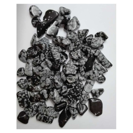 Canto Rodado Pequeño Obsidiana Nevada de 1 a 2 cm