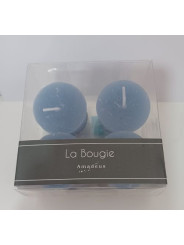 Pack 4 velas forma cubilete Azul. 4x3cm.