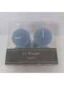 Pack 4 velas forma cubilete Azul. 4x3cm.