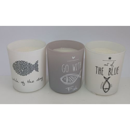 Pack 3 velas aleatorias Perfumadas en vaso de cristal.