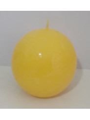 Vela Esfera Amarilla Mediana 7cm.