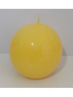 Vela Esfera Amarilla Mediana 7cm.