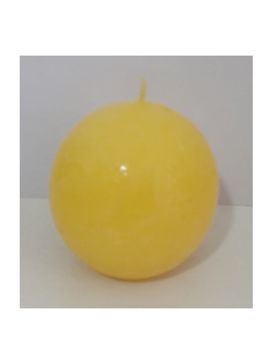 Vela Esfera Amarilla Mediana 7cm.