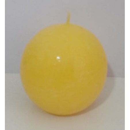 Vela Esfera Amarilla Mediana 7cm.