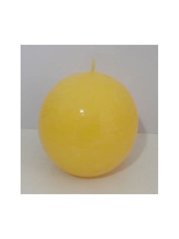 Vela Esfera Amarilla Mediana 7cm.