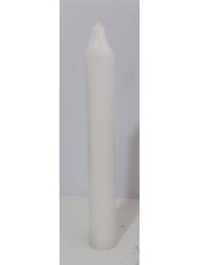 Vela Bujía Blanca,18x2cm.