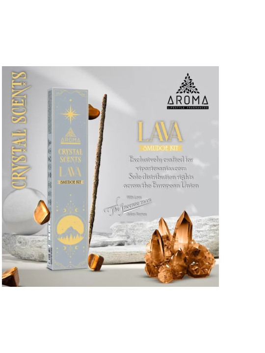 Incienso Aroma con Minerales, Cristal Lava