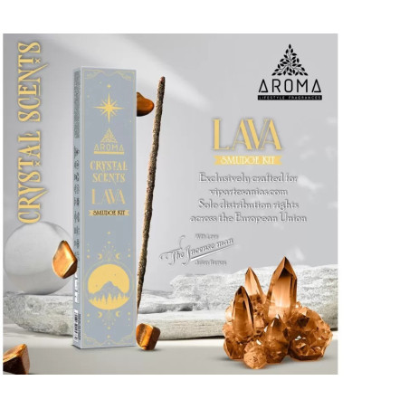 Incienso Aroma con Minerales, Cristal Lava