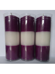 Velón Morado-Blanco-Morado Especial Esotérico
