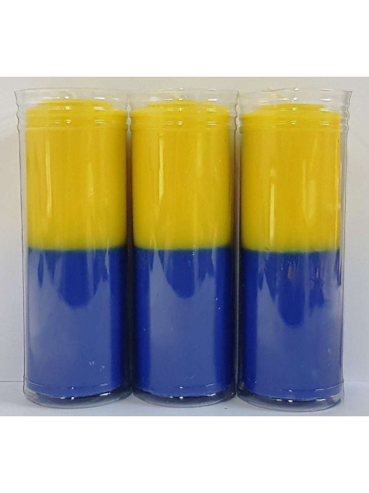 Velón Azul-Amarillo Especial Esotérico