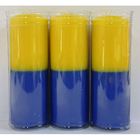 Velón Azul-Amarillo Especial Esotérico