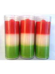 Velón Verde-Blanco-Rojo Especial Esotérico