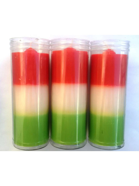 Velón Verde-Blanco-Rojo Especial Esotérico
