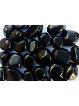 Canto Rodado Mediano Obsidiana Negra de 2,5 a 3,5 cm