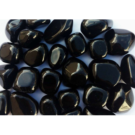 Canto Rodado Mediano Obsidiana Negra de 2,5 a 3,5 cm
