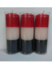 Velón Negro-Blanco-Rojo Especial Esotérico