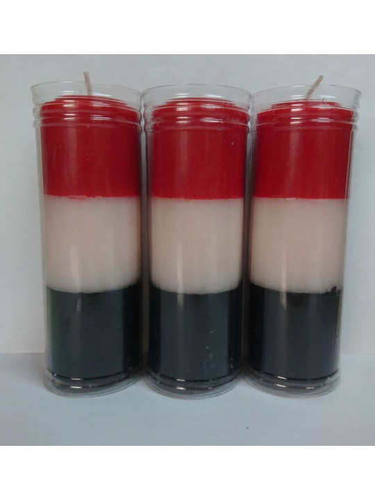 Velón Negro-Blanco-Rojo Especial Esotérico