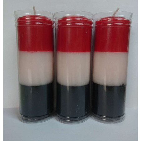 Velón Negro-Blanco-Rojo Especial Esotérico