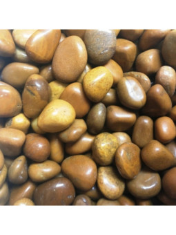 Canto Rodado Mediano Jaspe Amarillo de 2,5 a 3,5 cm