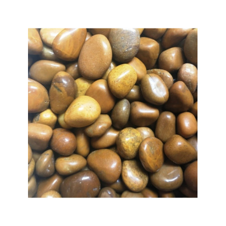 Canto Rodado Mediano Jaspe Amarillo de 2,5 a 3,5 cm