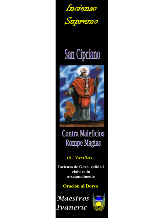 Incienso Supremo de Propósito San Cipriano, Con Oración