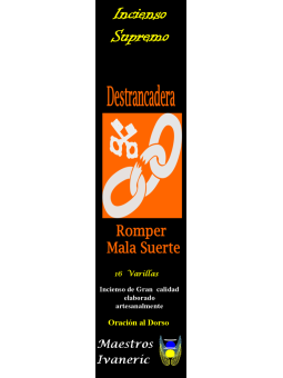 Incienso Supremo de Propósito Destrancadera, Con Oración