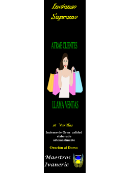 Incienso Supremo de Propósito Atrae Clientes, Con Oración