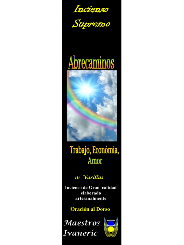 Incienso Supremo de Propósito Abrecaminos, Con Oración
