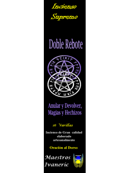 Incienso Supremo de Propósito Doble Rebote, Con Oración