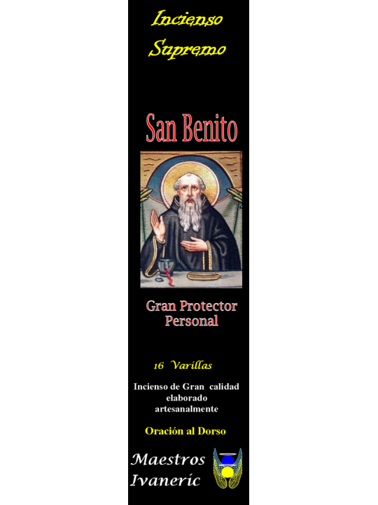 Incienso Supremo de Propósito San Benito, Con Oración