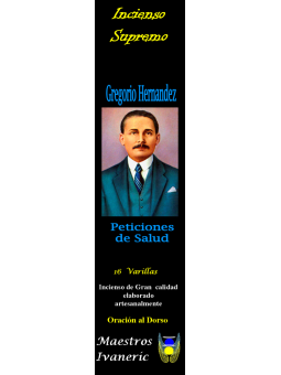 Incienso Supremo de Propósito Gregorio Hernandez, Salud, Con Oración