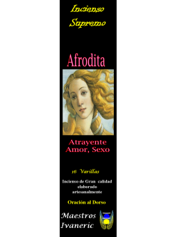 Incienso Supremo de Propósito Afrodita, Con Oración